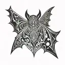 bat wings tattoo design idea