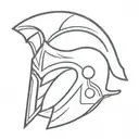 spartan helmet tattoo design idea