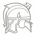 spartan helmet tattoo design idea