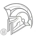 spartan helmet tattoo design idea