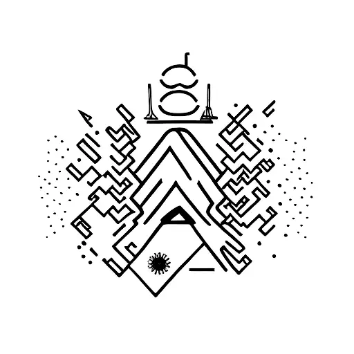 hotel IV needle survival tattoo design idea