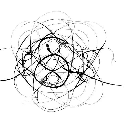 Quantum entanglement less 2 electrons tattoo design idea