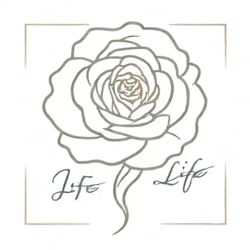 Rose and pawprints one with the words if you had life eternal tattoo design idea