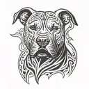 Pitbull  tattoo design idea