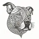 Pitbull  tattoo design idea