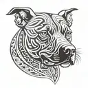 Pitbull  tattoo design idea