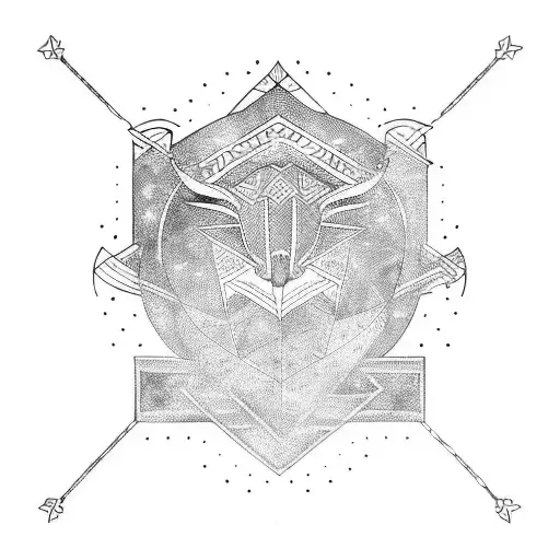 ritual glyph tattoo design idea