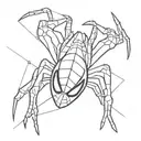 Make a spider, mixing the spiderman symbol from different spidermen tattoo design idea