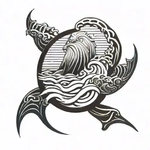 Moses parts Red Sea tattoo design idea