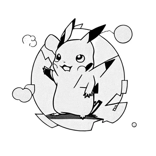pikachu tattoo design idea