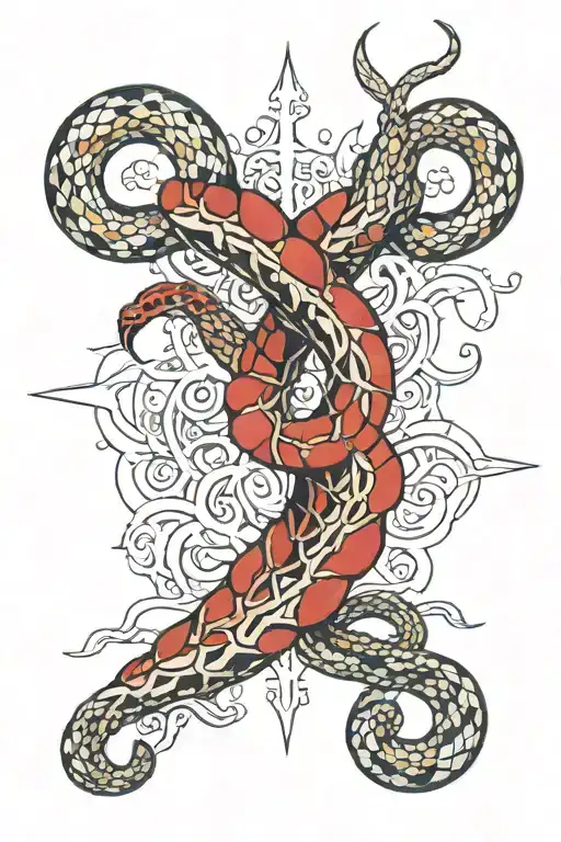 snake spine tattoo tattoo design idea