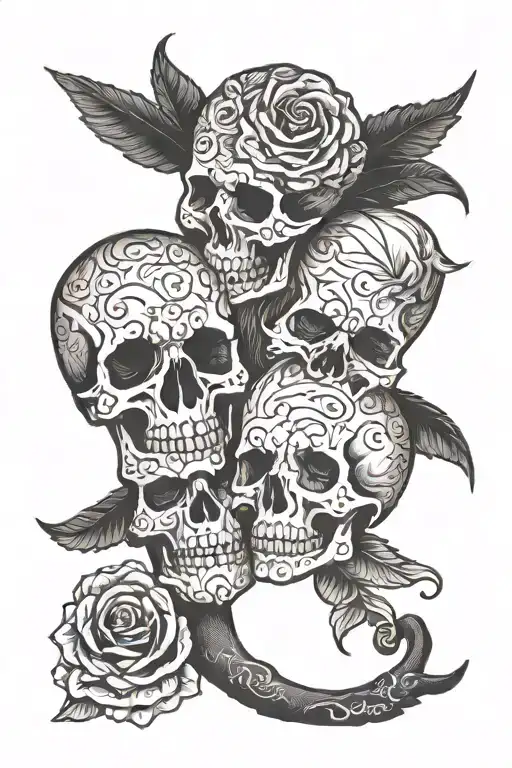 till death do us part tattoo design idea