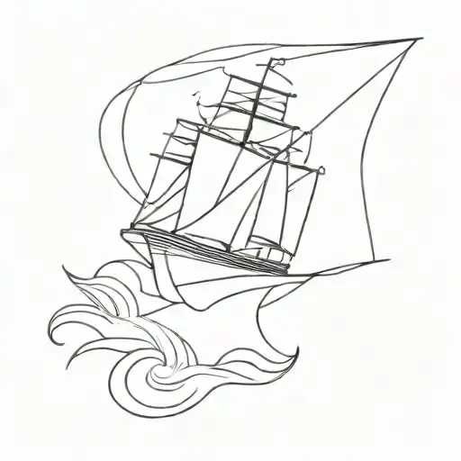 Create a tattoo design symbolizing determination and leadership, inspired by the concept of 'Burn the Ships.' I envision tattoo design idea