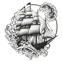 Create a tattoo design symbolizing determination and leadership, inspired by the concept of 'Burn the Ships.' I envision tattoo design idea