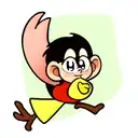 monkey and Duck cartoon  tattoo design idea