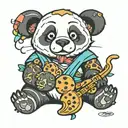 Crumbl Cookie, panda bear tattoo design idea