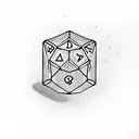 dnd dice sword  tattoo design idea
