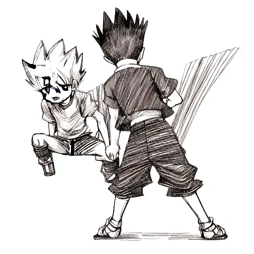 Gon and Killua Nen tattoo design idea