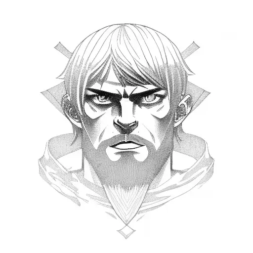 Thorfinn fighting Ask tattoo design idea