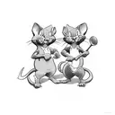 tom and jerry  tattoo design idea