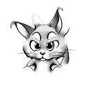 tom and jerry  tattoo design idea