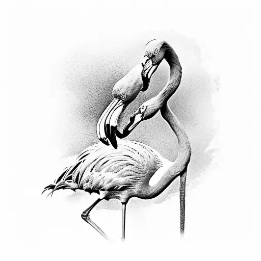Flamingo  tattoo design idea
