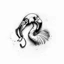 Flamingo  tattoo design idea