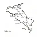 Incorporate a map of South America into an infinity sign, symbolizing your love for both travel and astrology tattoo design idea