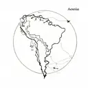 Incorporate a map of South America into an infinity sign, symbolizing your love for both travel and astrology tattoo design idea