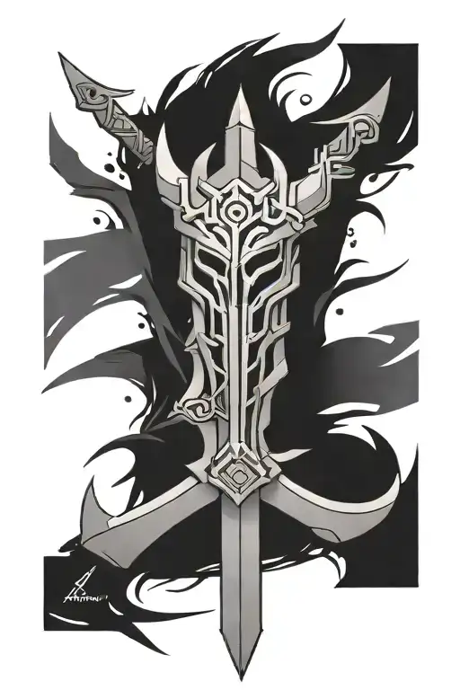 psi blade like Lanai from Dota 2 tattoo design idea