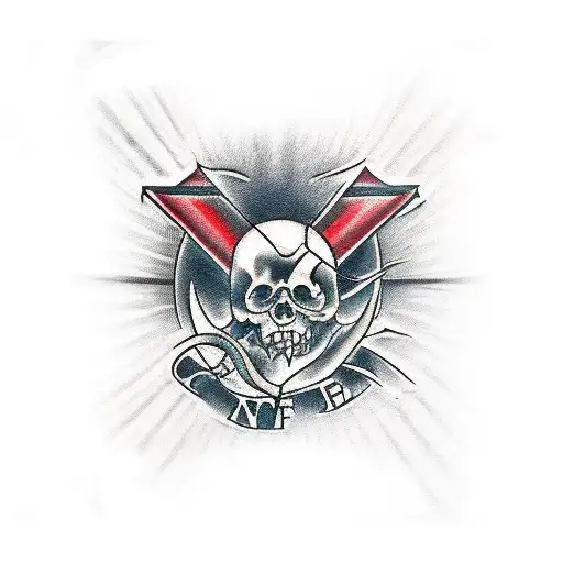 mark of cain with biblical backround  tattoo design idea