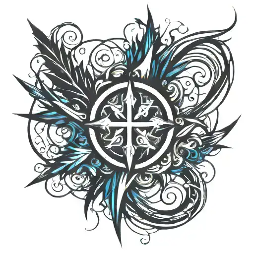 unique Christian symbol tattoo design idea