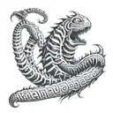 Character beetlejuice sandworm handbook tattoo design idea