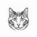 black and white cat mixing with smoke tattoo design idea