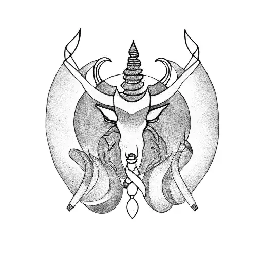 capricorn and sagittarius tattoo design idea