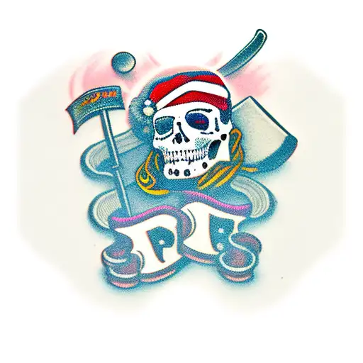 Jolly Roger with computer keyboards instead of swords tattoo design idea