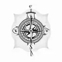 compass tattoo design idea