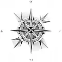 compass tattoo design idea