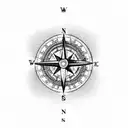 compass tattoo design idea