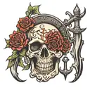 mass grave bury me tattoo design idea