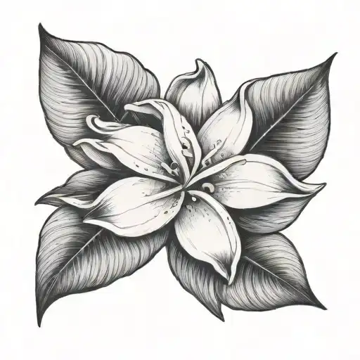 frangipani flower tattoo design idea