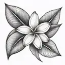 frangipani flower tattoo design idea