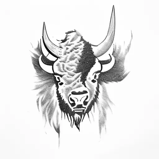 Bison  tattoo design idea