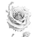 Shmily in rose stem  tattoo design idea