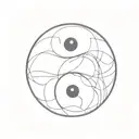 ying Yang symbol with question marks  tattoo design idea