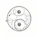 ying Yang symbol with question marks  tattoo design idea