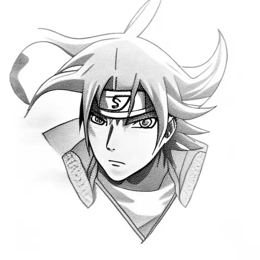 Sasuke Uchiha looking like a ninja tattoo design idea