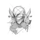 straight jacket tattoo design idea