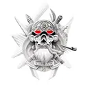 war between ares and athena tattoo design idea