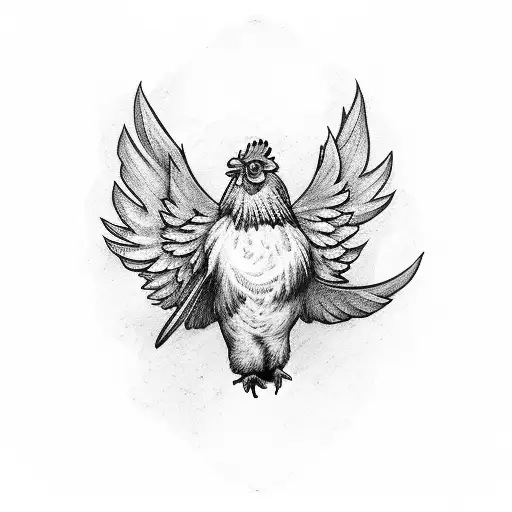 chicken wings, movies and ribs tattoo design idea
